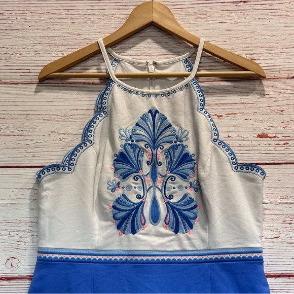 Lilly Pulitzer Adalie Stretch Shift Dress in Bennet Blue Sz 10 - Picture 7 of 16